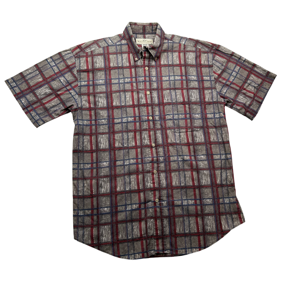Natural Issue Shirt Mens Medium Button Up Plaid Collared Casual Lightweight